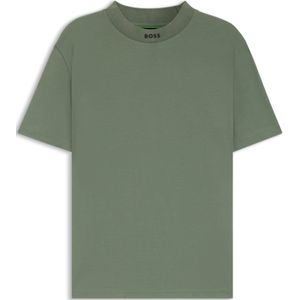 Relaxed-fit T-shirt van stretchkatoen met logokraag