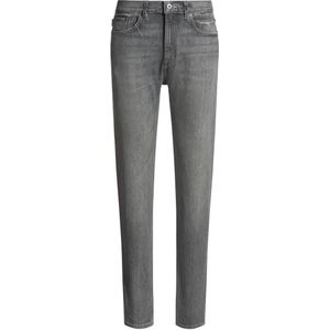 Slim-fit jeans van stretchdenim in grijstint