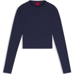 Slim-fit jersey top met tweedelig logostiksel