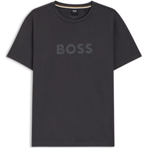 BOSS - T-shirt - Korte Mouwen - Zwart - 100% Biologisch Katoen