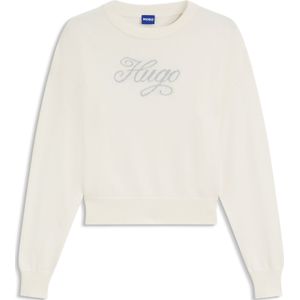 HUGO - Slogix - Trui - Zilver - Ronde Hals - Lange Mouw