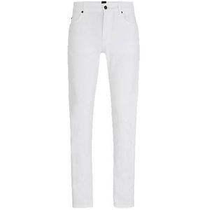 Slim-fit jeans van wit denim met een kasjmierachtige feel