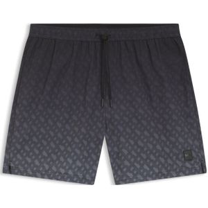 Zwemshorts met logopatch en monogramprint in kleurverloop