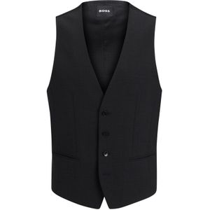 Slim-fit gilet van stretchwol