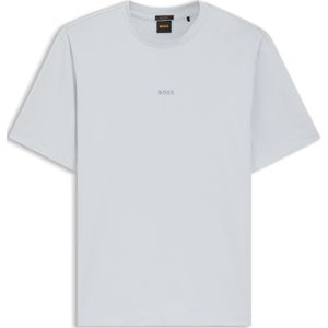 T-shirt van stretchkatoen met contrastlogo