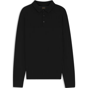Gebreide polo van wol, zijde en kasjmier