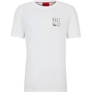 T-shirt van katoenen jersey met decoratief reflecterend logo
