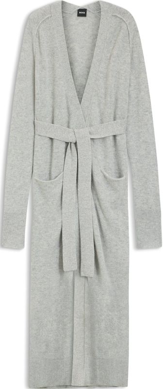 BOSS - Lang Vest - Gemêleerd - Kasjmier - Met Ceintuur