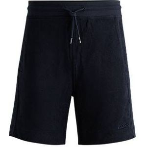 Regular-fit shorts van katoenen badstof met logostiksel