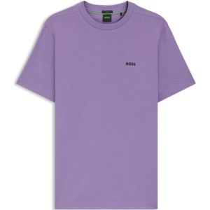 T-shirt van stretchkatoen met contrastlogo