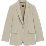 Regular-fit blazer van kreukbestendige crêpe