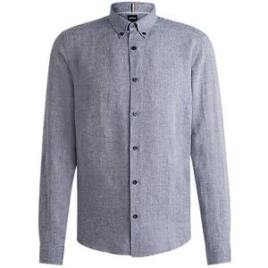 Regular-fit buttondownoverhemd van linnen