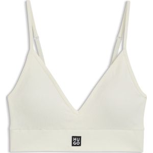 Naadloze bralette met ribstructuren en uitneembare vulling