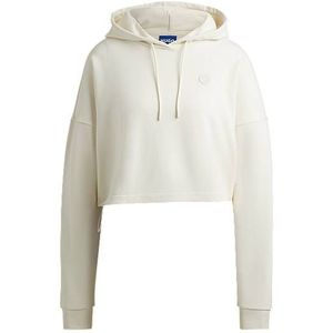 Kortere hoodie van katoenen badstof met Smiley®-logopatch