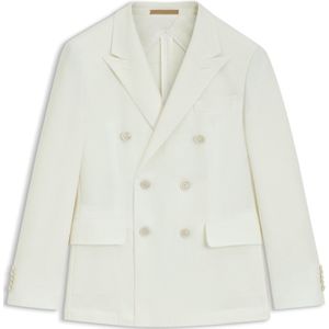 Slim-fit blazer van gemêleerde katoen en kasjmier