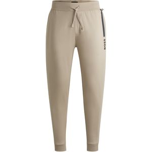 BOSS - Trainingsbroek - Zwart - Sweatstof - Met Trekkoord en Boorden