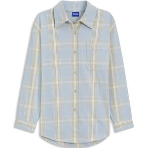 Hugo - Ecristy B 10271682 01 - Bloes - Blauw - Oversized Pasvorm - Katoen