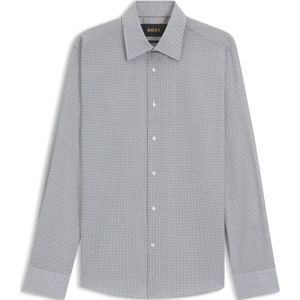 Slim-fit overhemd van Italiaanse katoenpopeline met print