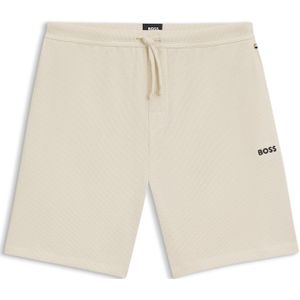 Pyjamashort van een katoenmix met logostiksel