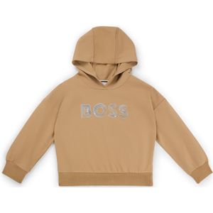 Kinderhoodie van stretchmateriaal met logoprint