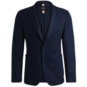 Slim-fit colbert van stretchjersey met wol