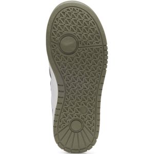 Kindersneakers met logo’s van leer en canvas