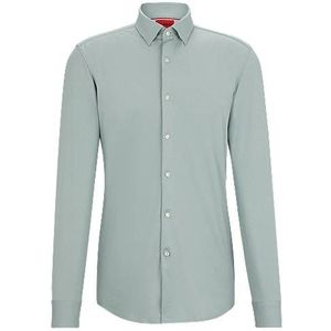 Slim-fit overhemd van hoogwaardige stretchjersey met print