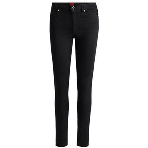 Skinny-fit jeans van zwart stretchdenim