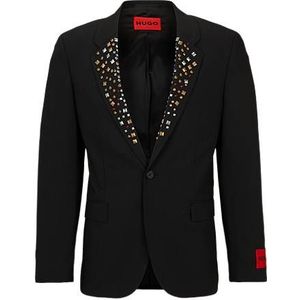 Slim-fit colbert met studs aan de revers