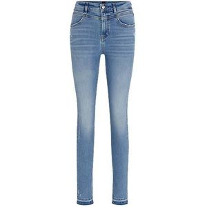 Jeans van blauw denim met ultieme bewegingsvrijheid
