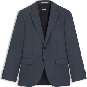 Regular-fit colbert van scheerwollen sergestof