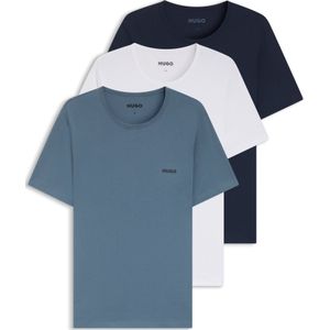 Set van drie katoenen T-shirts met ronde hals