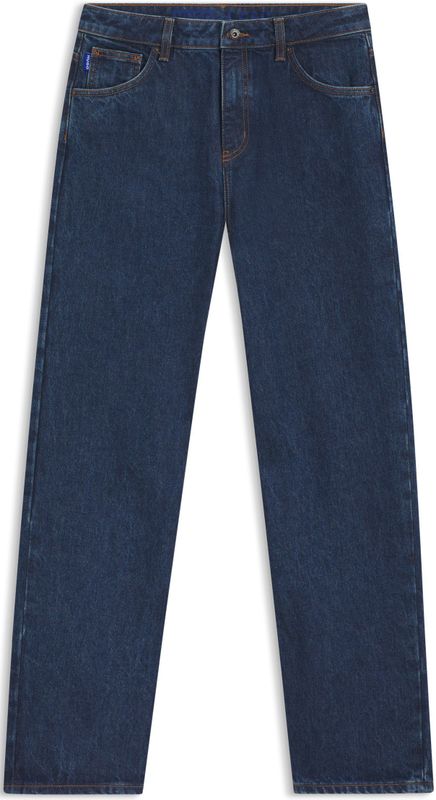 HUGO - Jeans - Blauw - 100% Katoen - Wijde Pijpen