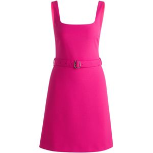 HUGO - Kamena - Jurk - Pink - Gevoerde Zoom, Carréhals, Mouwloos