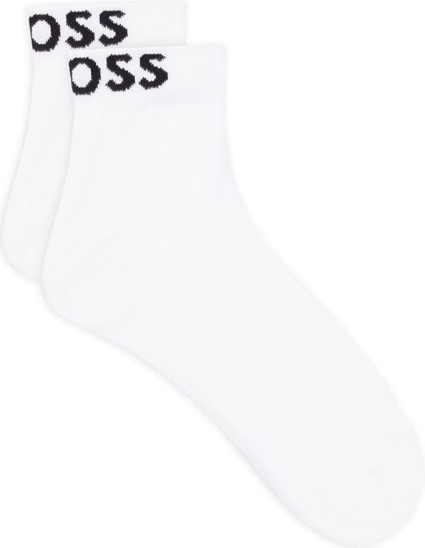 BOSS - Vrijetijdssokken 2P SH - Sokken - Wit - Katoenmix, Elastisch, Set van 2 Paar