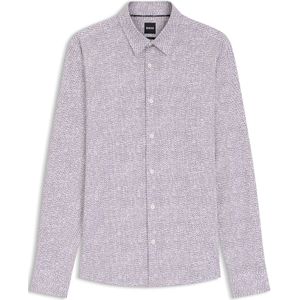 BOSS - Slim Fit Overhemd - Modern Motief - 76% Polyamide - 24% Elastan