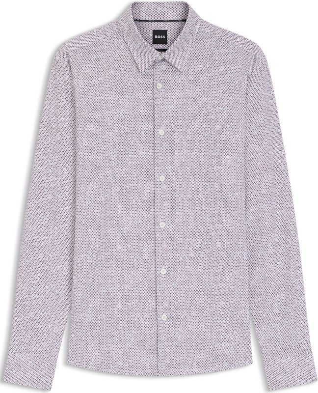 BOSS - Slim Fit Overhemd - Modern Motief - 76% Polyamide - 24% Elastan
