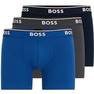 Set van drie boxershorts met logo’s van stretchkatoen