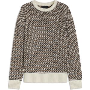 Hugo - Veelkleurige Trui - Katoen - Ronde Halslijn - Lange Mouwen