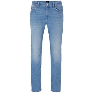 Slim-fit jeans van lichtblauw, zacht stretchdenim