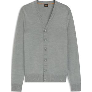 Hugo - Avac_Cd - Cardigan - Grijs - Wolmix - V-hals