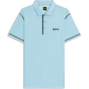 BOSS - Paddytech Goc - Polo - Blauw - Korte Mouwen - Polyester