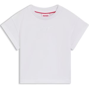 Korter T-shirt van katoen met iriserend logo voor kinderen