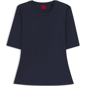 T-shirt - Effen - Jersey - Slanke Pasvorm - Kwartmouw