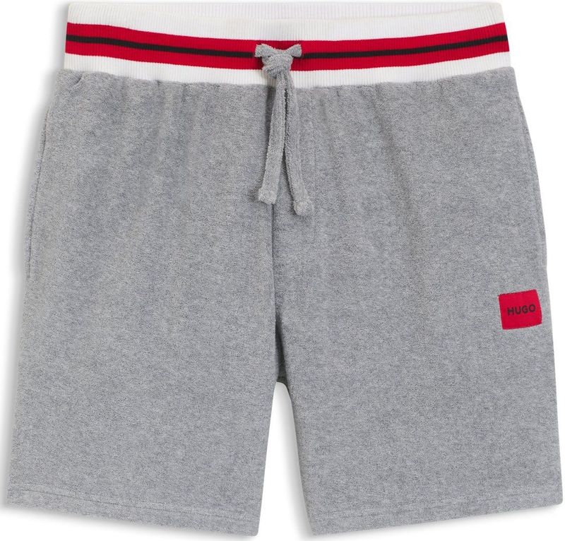 HUGO - Korte Broek - Gemêleerde Badstof - Trekkoord - Duurzame Grondstoffen