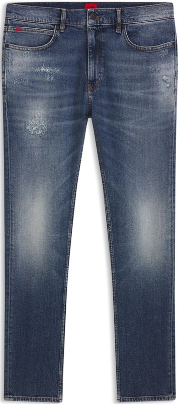 Slim-fit jeans van comfortabel donkerblauw stretchdenim