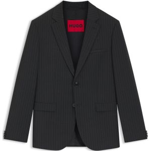 Extra slim-fit blazer van stretchpopeline met krijtstrepen