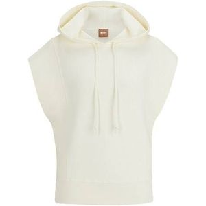Mouwloze relaxed-fit hoodie van stretchmateriaal