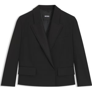 Relaxed-fit smokingblazer in een twill van scheerwol