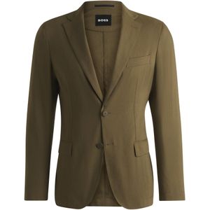 Modern-fit colbert van een elastische linnenmix